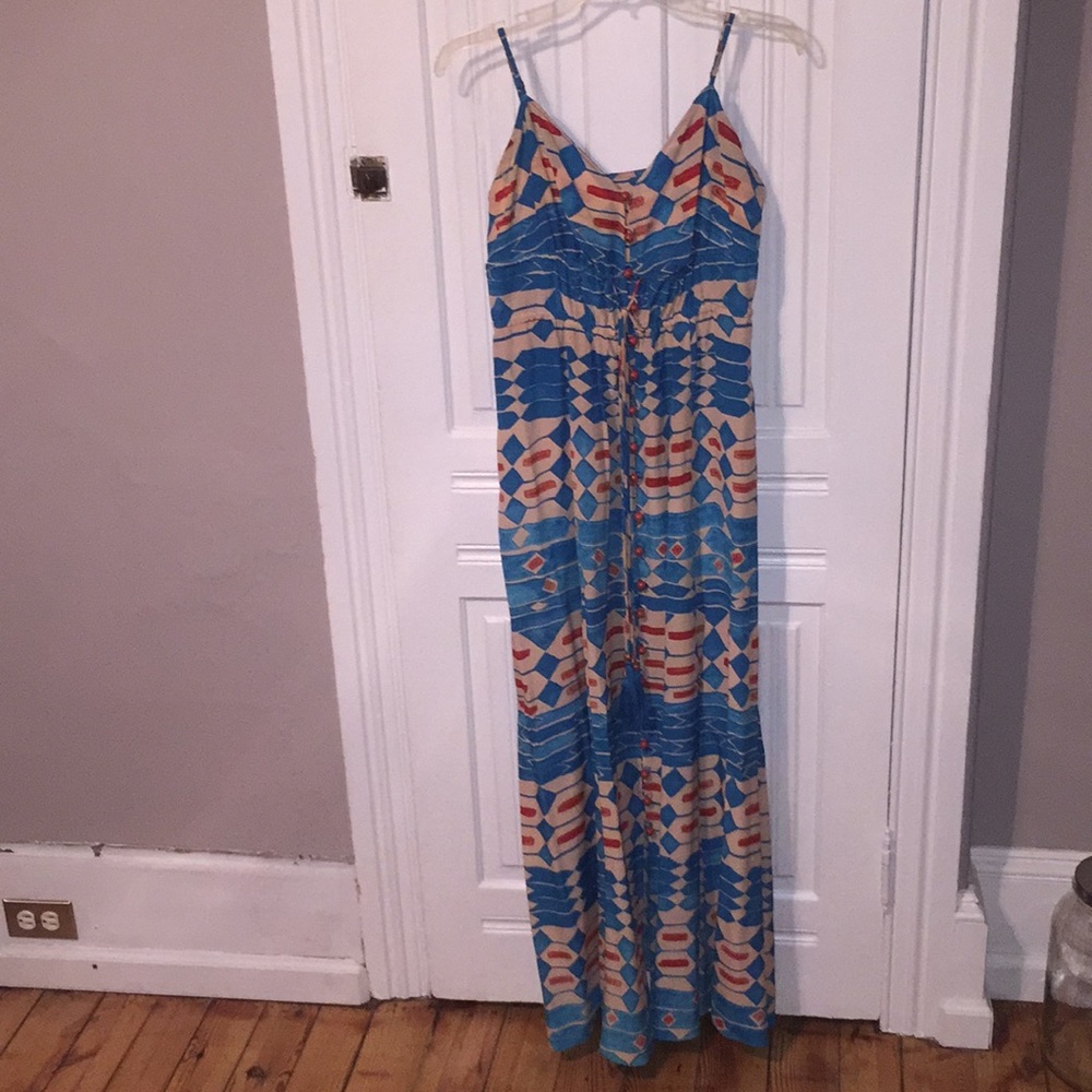Anthropologie silk maxi dress